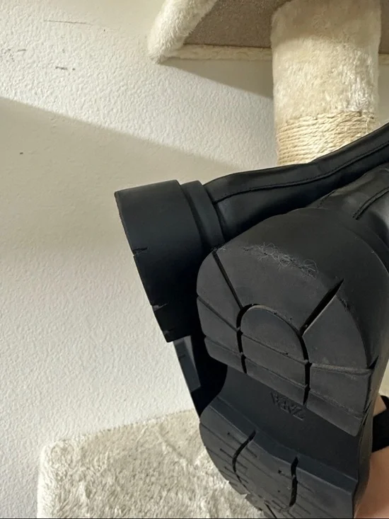 Zara Black Platform Ankle Boots - Women's - Picture 12 of 14